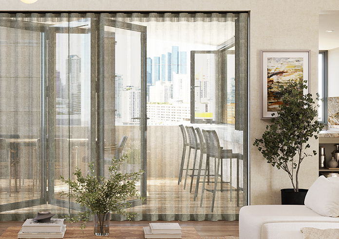 Coachella Voile, Silver Glint - Made to Measure Curtains - Image 7